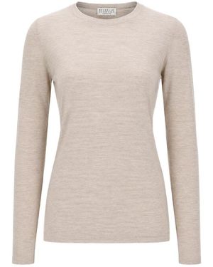 Brunello Cucinelli Crew Neck Sweater - Natural
