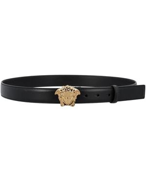 Versace Medusa Buckle Belt - Black