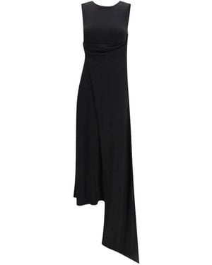 Ami Paris Round Neck Maxi Dress - Black
