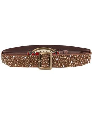 DSquared² Studded Casual Belt - Brown