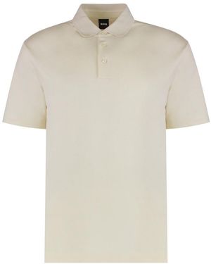 BOSS Cotton Blend Polo - White