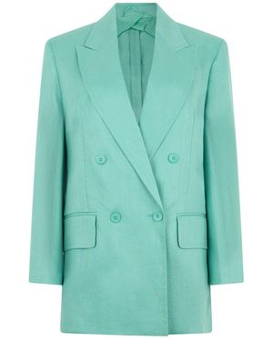 Max Mara Light Peaked Lapel Blazer - Green