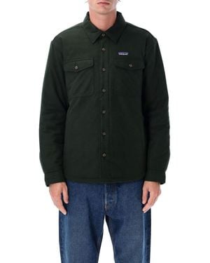 Patagonia Logo Flannel Shirt Jacket - Black