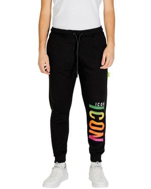ICON DENIM Graphic Logo Joggers - Black