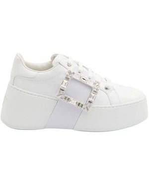 Roger Vivier Skate Leather Sneakers - White