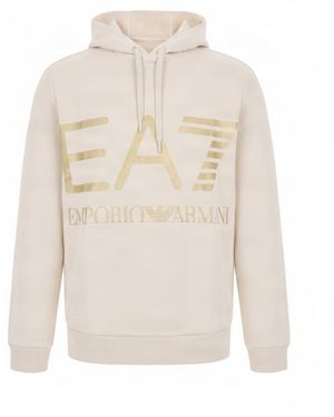 EA7 Logo Hoodie - White
