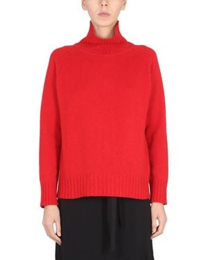 Stefano Mortari Solid Turtle Neck Sweater - Red