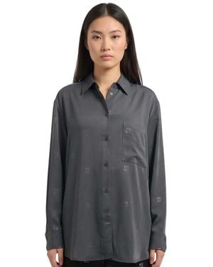 HUGO Logo Print Shirt - Gray