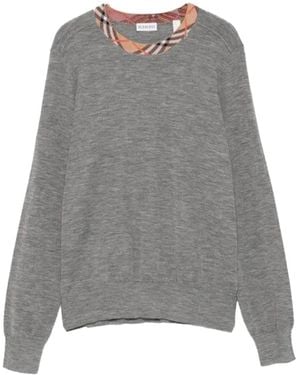 Burberry Crewneck Sweater - Gray