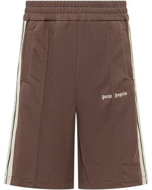 Palm Angels Logo Shorts - Brown