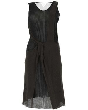 Bottega Veneta Two-Tone Cotton Dress - Black