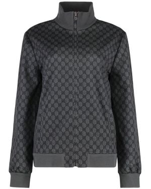 Gucci Turtle Neck Printed Jacket - Black