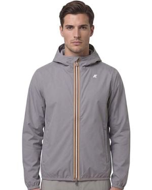K-Way Logo Hood Jacket - Gray