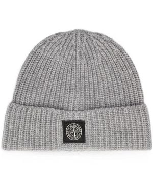 Stone Island Knitted Beanie Cap - Grey