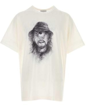 Yohji Yamamoto Crewneck Printed T-Shirt - White