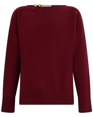 Alberta Ferretti Boat Neck Sweater - Red
