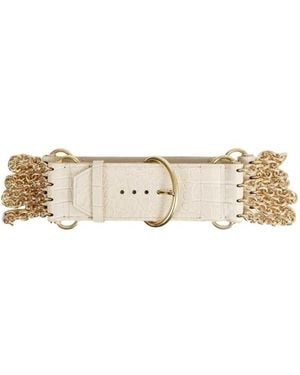 Chloé Textured Buckle Belt - Natural