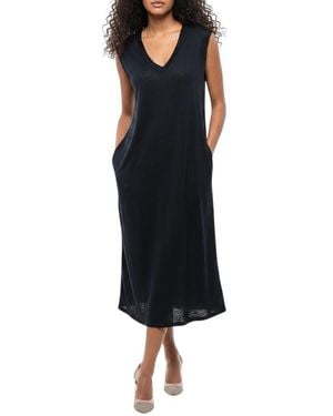 Woolrich V Neck Midi Dress - Black