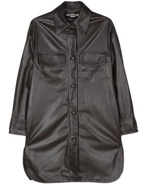 Stella McCartney Faux-Leather Overshirt - Black