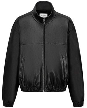Saint Laurent Mock Collar Jacket - Black