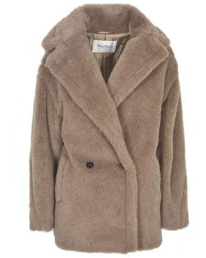 Max Mara Alpaca Wool-Blend Jacket - Brown