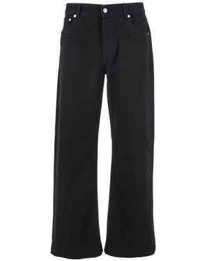 McQueen Regular Fit Logo Jeans - Black