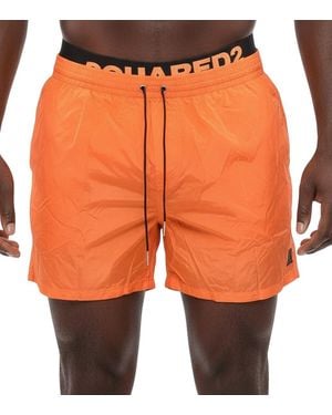 DSquared² Solid Swim Shorts - Orange