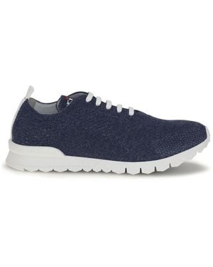 Kiton Stretch Knit Sneakers - Blue