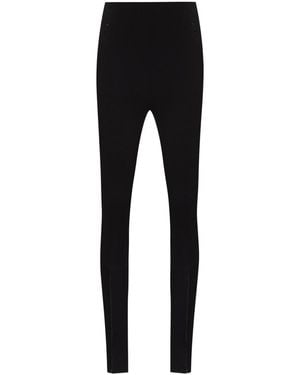 Wardrobe NYC Technical Jersey Front-Zip Leggings - Black