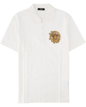 Versace Regular Logo Polo - White
