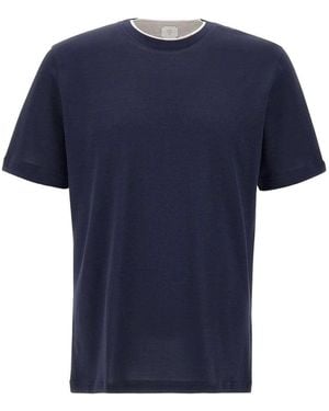 Eleventy Crew Neck T-Shirt - Blue