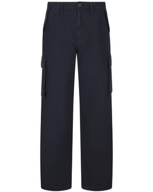 Burberry Cotton Cargo Pants - Blue