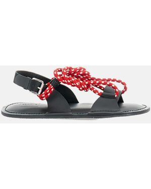 Plan C Cord Sandals - White