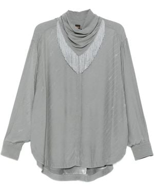BOSS Oversized-Fit Top - Gray