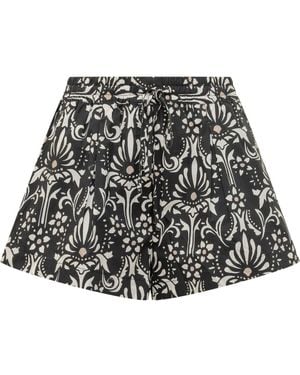Pinko Floral Shorts - Black