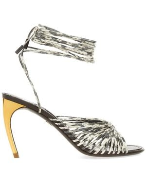 Ferragamo Printed Heels - Metallic