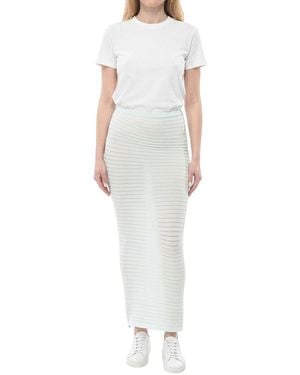 Alaïa Perforated Midi Skirt - White