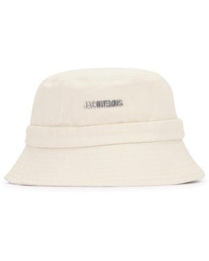 Jacquemus Off Logo Bucket Hat - Natural