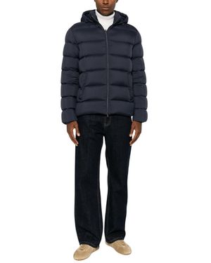 Herno Quilted Hood Jacket - Blue