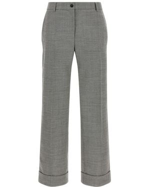 Alberto Biani Flared Flat Front Pant - Gray