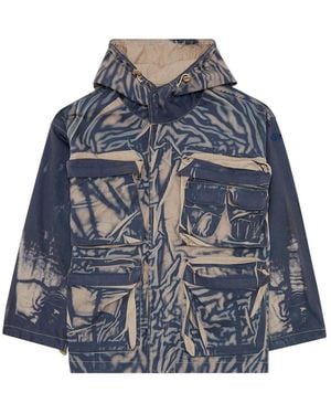 DIESEL Hood Cargo Jacket - Blue