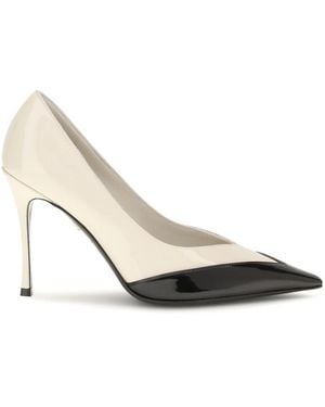 Ferragamo Color Block Classic Pumps - White