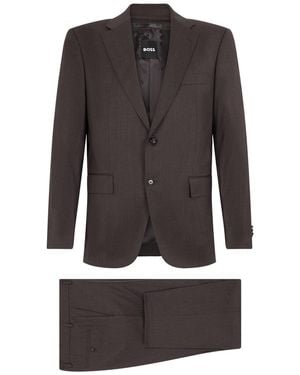 BOSS Notched Lapel Suit - Black