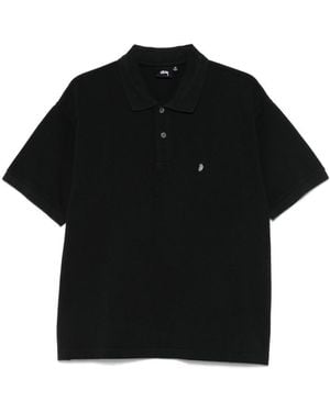 Stussy Cotton Polo Shirt - Black