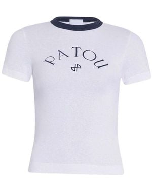 Patou Logo Crew Neck T-Shirt - White