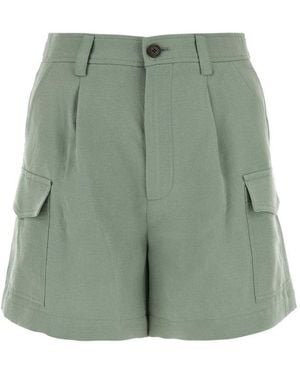 Woolrich Sage Viscose Blend Shorts - Green