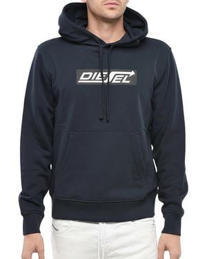 DIESEL Logo Regular Hoodie - Blue