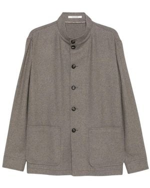 Tagliatore Taupe Regular Shirt Jacket - Grey