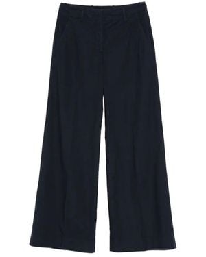 Incotex Wide Leg Cotton Trouser - Blue