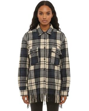 Woolrich Oversized Checked Shirt - Blue